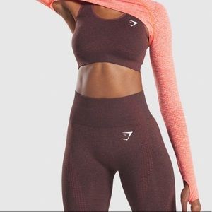 Gymshark Vital Seamless Set - Brown Marl